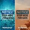 Signmission Stop Here For Gate OSHA Notice Sign, Plastic, 14in W x 10in L, 2PK OS-2PACK-NS-P-1014-L-18478 - alternate 2